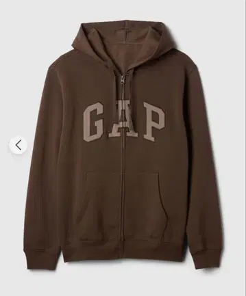 GAP 풀 집업 후드티 L 브라운