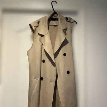ZARA 베이지 더블 브레스트 베스트 M
