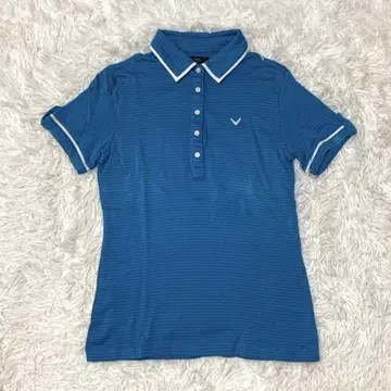 하자품 Callaway 캘러웨이 스포츠 웨어 반팔 피케 셔츠 블루 M