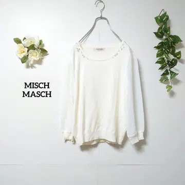 미슈마슈 니트 절개 블라우스 상의