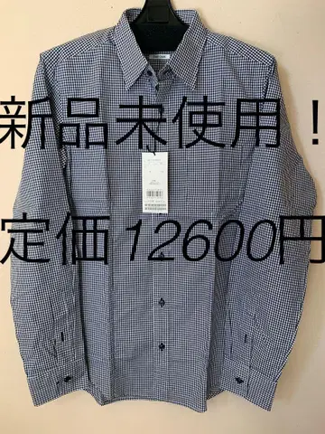 미사용 새상품 남성용 비기 영국풍 깅엄 체크 셔츠