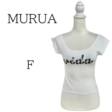 새상품급 MURUA 무루아 화이트 반팔 T셔츠 티셔츠 FREE SIZE