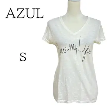 AZUL 아줄 화이트 반팔 T셔츠 S