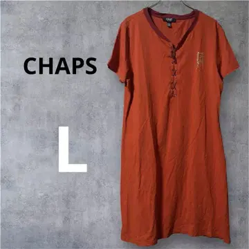 CHAPS 오렌지 반팔 원피스 L