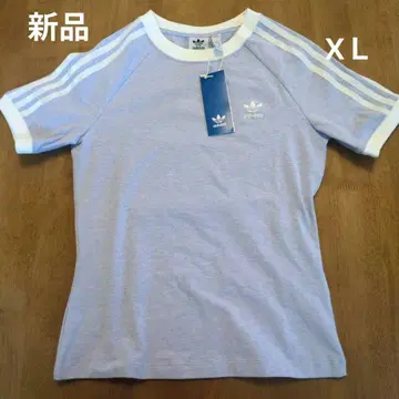 새상품 아디다스 XL 쓰리 스트라이프 슬림 래글런 반팔 T셔츠