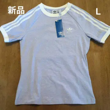 새상품 아디다스 L 쓰리 스트라이프 슬림 래글런 반팔 T셔츠
