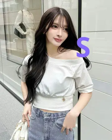 rady 원숄더 상의 S 사이즈 화이트 잔여 1