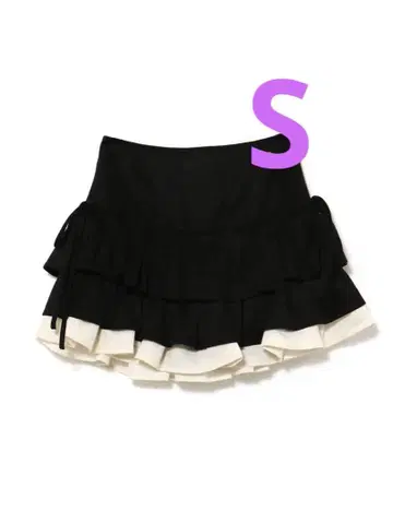 멜 개더 스커트 블랙