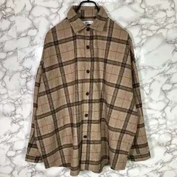 WEGO 위고 (M) 체크 플란넬 셔츠 자켓 브라운 계열