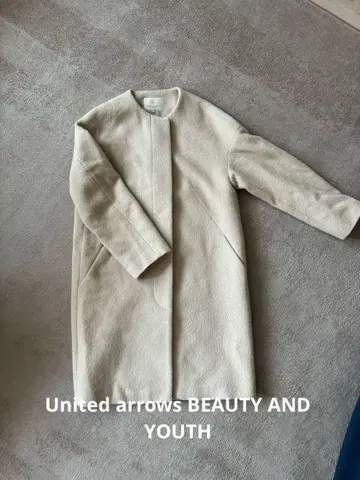 BEAUTY & YOUTH 크림색 롱 코트