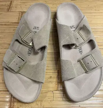 Birkenstock 베이지 샌들 41 내로우 올 스웨이드 가죽