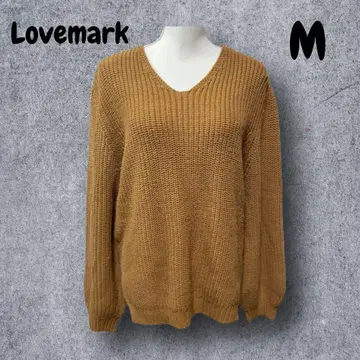 2069 [Lovemark] 니트 스웨터 V넥 슬릿 브라운 M