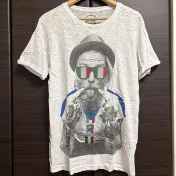 SPEND 타투 그래픽 T셔츠 화이트