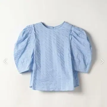 allureville 턱 들어간 퍼프 슬리브 블라우스