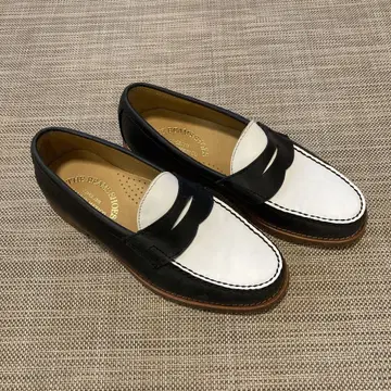 빔즈 가죽 로퍼 네이비 화이트