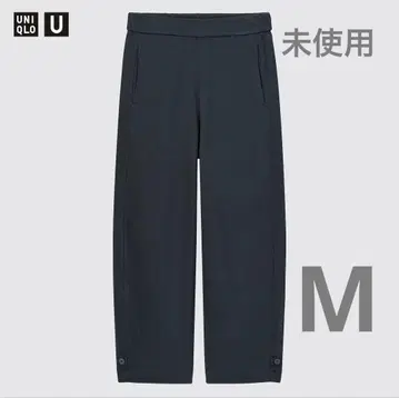 UNIQLO U 저지 커브 가우초 팬츠 M 블루 유니클로 유 미사용