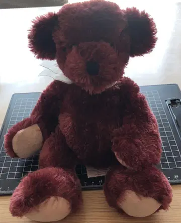 RUSS 테디베어 곰 봉제 인형 Burgundy