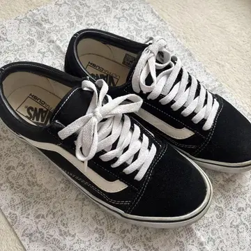 VANS 블랙 스웨이드 올드스쿨 DX 25.5cm