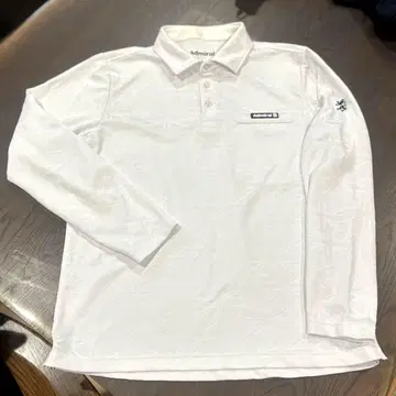 골프웨어 Admiral 어드미럴 긴팔 피케 셔츠 화이트