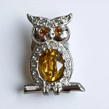 SWAROVSKI 올빼미 핑 브로치
