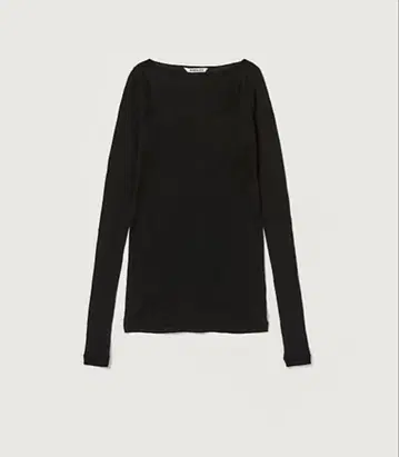 AURALEE HIGH GAUGE SHEER RIB BOAT NECK