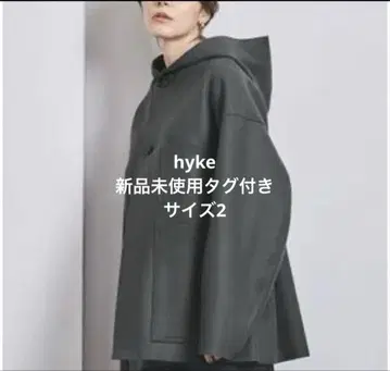 HYKE 후디드 숏 코트 048