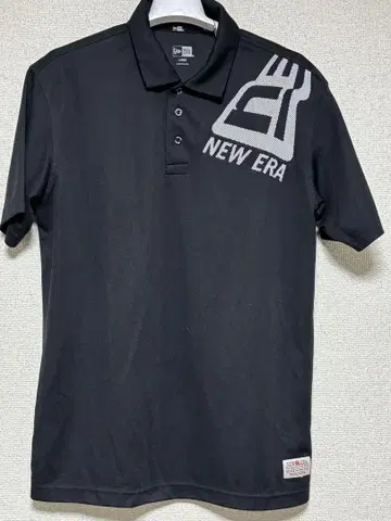 NEW ERA 블랙 피케 셔츠 L 사이즈