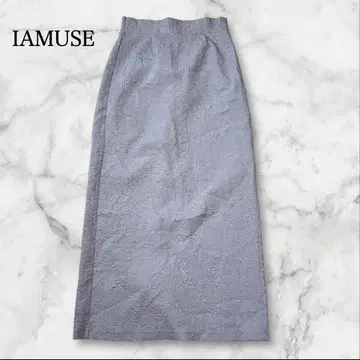 IAMUSE 타이트 스커트 [ F ] 롱 허리밴딩 입체 패턴 라벤더