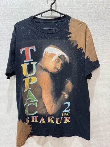 2PAC SHAKUR 티셔츠 바이컬러
