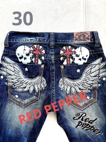 RED PEPPER 자수 디자인 데님 팬츠 SIZE30