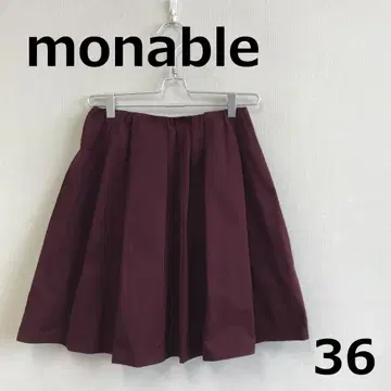 C0917A14 [ monable ] 턱 플레어 스커트