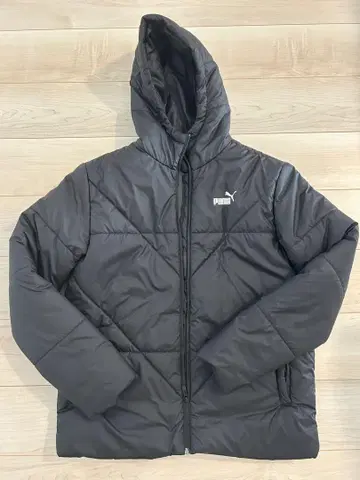 PUMA 후드 부착 블랙 다운 자켓 XL