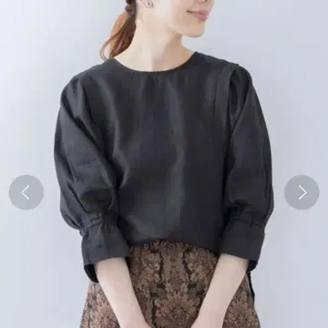 어반 리서치 린넨 개더턱 슬리브 블라우스
