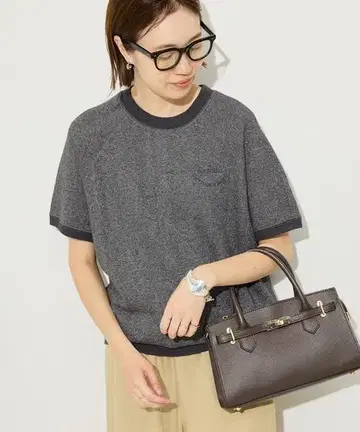 새상품 SLOBE IENA 라메 쭈리 하프 슬리브 풀오버