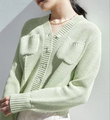 laubeblanc Basket Knit Cardigan 새상품 그린