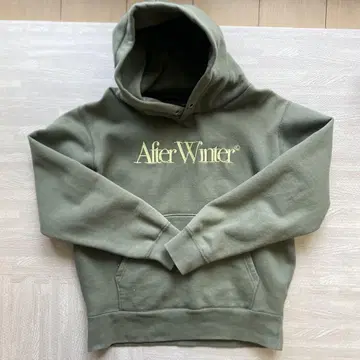 After Winter 올리브 그린 후드티 S