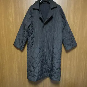 antiqua 퀼팅 코트 블랙