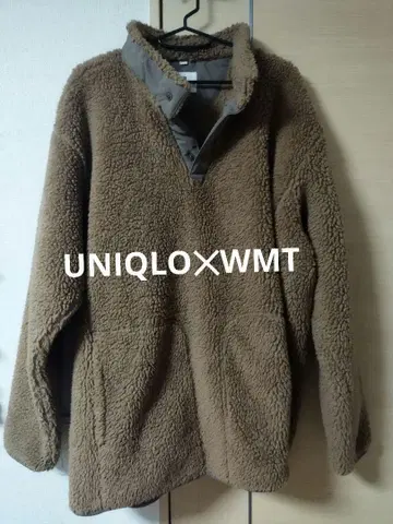 UNIQLO 화이트 마운티니어링 풀오버 플리스
