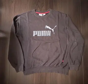 PUMA 맨투맨 블랙 은색 택