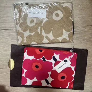 marimekko 꽃무늬 파우치 2세트