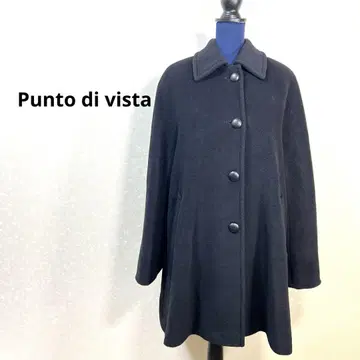 Punto di vista 블랙 버튼 울 코트 24A621