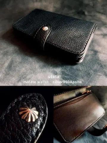 소가죽 미들 지갑 silver950 아폴로 네이비 아폴로 벨트