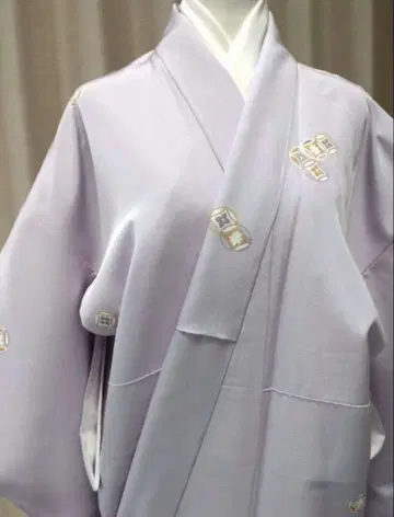 순수 실크 고급 하마 크레이프 원단 칠보 날개 패턴 코몬