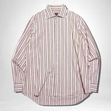 ETRO 이탈리아제 코튼 린넨 스트라이프 셔츠