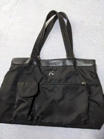 블랙 나일론 가죽 백