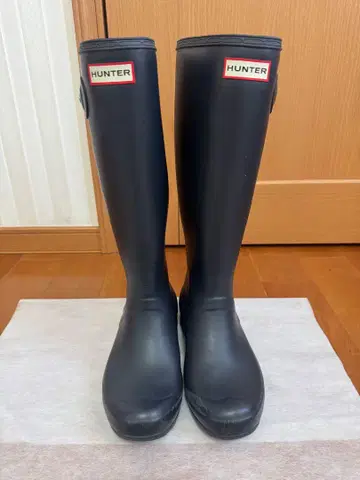 HUNTER 헌터 레인 슈즈 롱 부츠 네이비 EU38 24.0cm