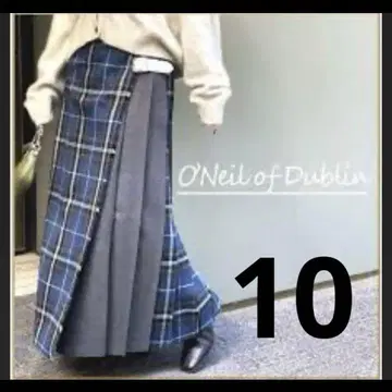 택 포함 새상품 오닐 오브 더블린 체크 롱 스커트 사이즈 10