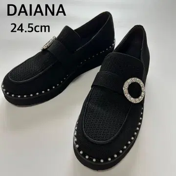 미사용급 다이애나 24.5cm 로퍼 비쥬 펄