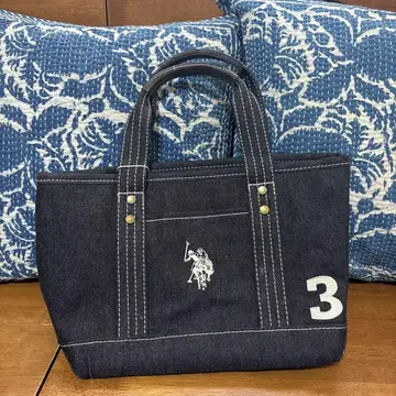 U.S.POLO.ASSN 다크 데님 토트백 3번
