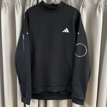 새상품급 XL 아디다스 골프 트레이닝복 모크넥 풀오버 블랙
